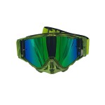 Ochelari unisex ski, snowboard, motociclism, ciclism, rama verde lucioasa, lentila multicolora, O11GBMN